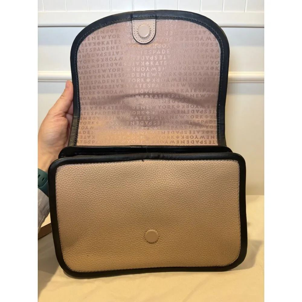 Kate Spade Ivy Ward Place Crossbody WKRU5388 Rose Cloud Leather Black Trim
